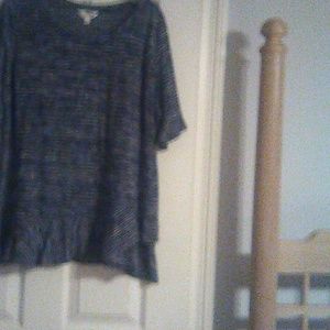 Blue/white striped top